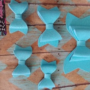 Water resistant Light Blue hair bows